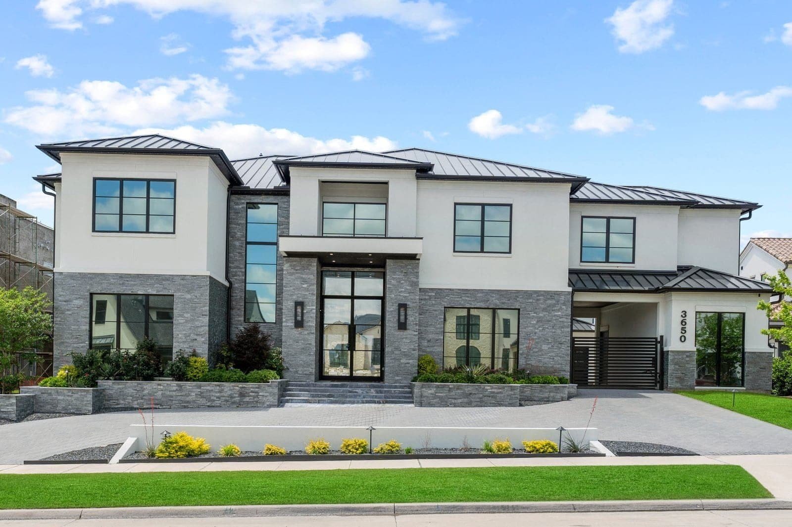Front exterior of the Balfour Court custom home in Frisco